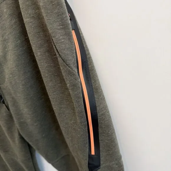 Burnside Men's Sz L Performance Jogger Pants Olive Green Army Zip Pocket BG8531 - Picture 4 of 16